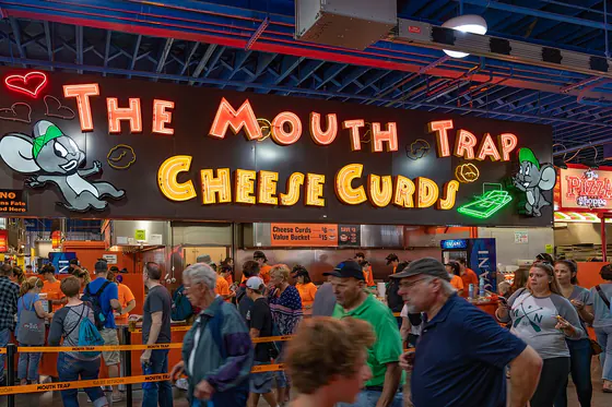 The Mouth Trap cheese curds stand at the Minnesota State Fair